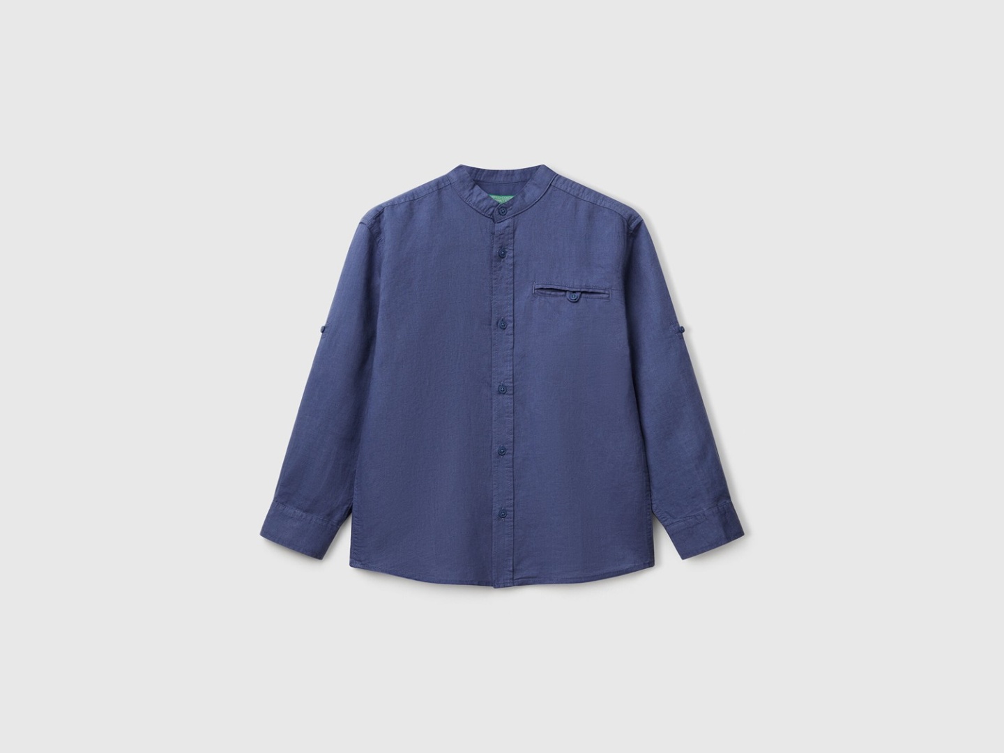 Рубашка прямая UNITED COLORS OF BENETTON синий