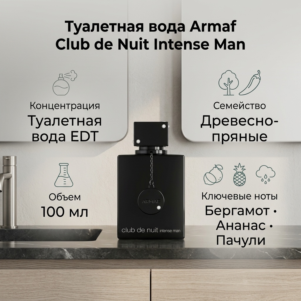 Armaf Club de Nuit Intense туалетная вода EDT 100 мл, для мужчин
