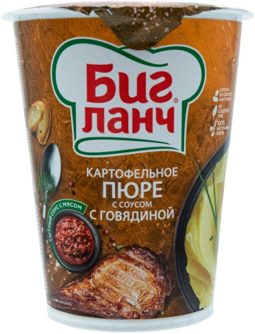 Биг Ланч картофельное пюре с соусом с говядиной 50 г