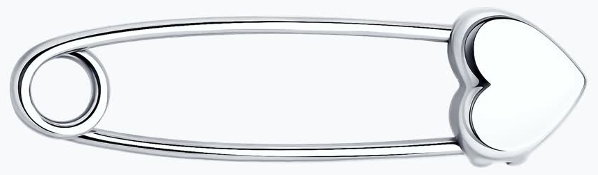 Булавка Diamant 94-140-02100-1 вес 0.73 г серебро, без вставок