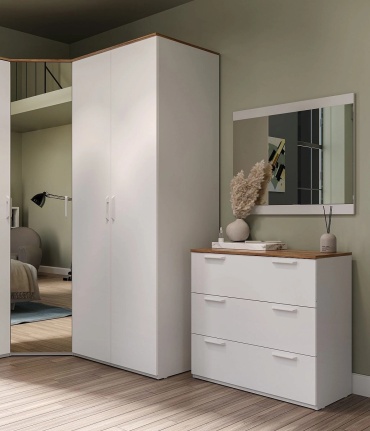 Комод Шатура Altea, 90x41x82 см, белый, коричневый