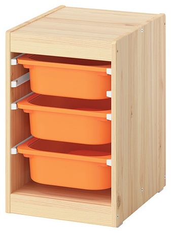 Детский стеллаж IKEA TROFAST, 34x44x53 см, оранжевый