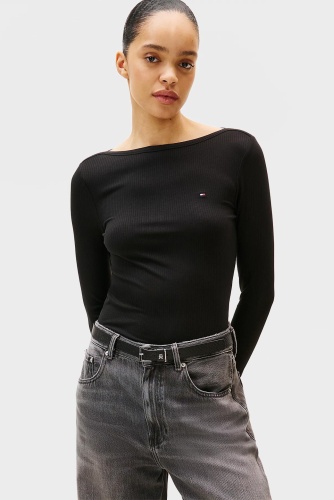 Лонгслив Tommy Hilfiger черный
