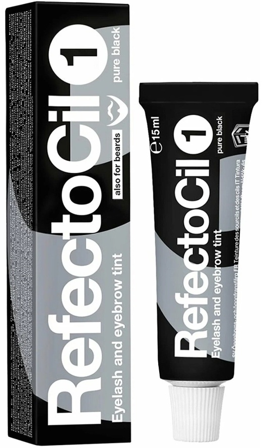Refectocil Eyelash and Eyebrow Tint краска 1 Pure Black 15 мл
