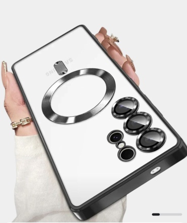 Чехол Case для Samsung Galaxy S26 Ultra черно-прозрачный