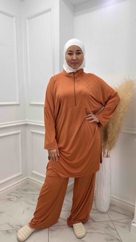 Повседневный костюм Aisha hidjabi оранжевый