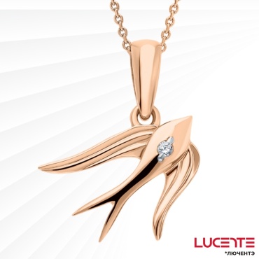 Подвеска Lucente Бриллианты Якутии PEN-LU-585-14864111 вес 0.508 г золото, бриллиант