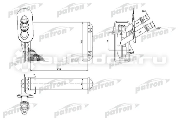 PATRON радиатор печки PRS2074
