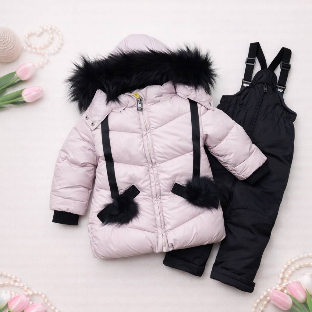 Комплект с комбинезоном Vicktoria Kids черный, розовый