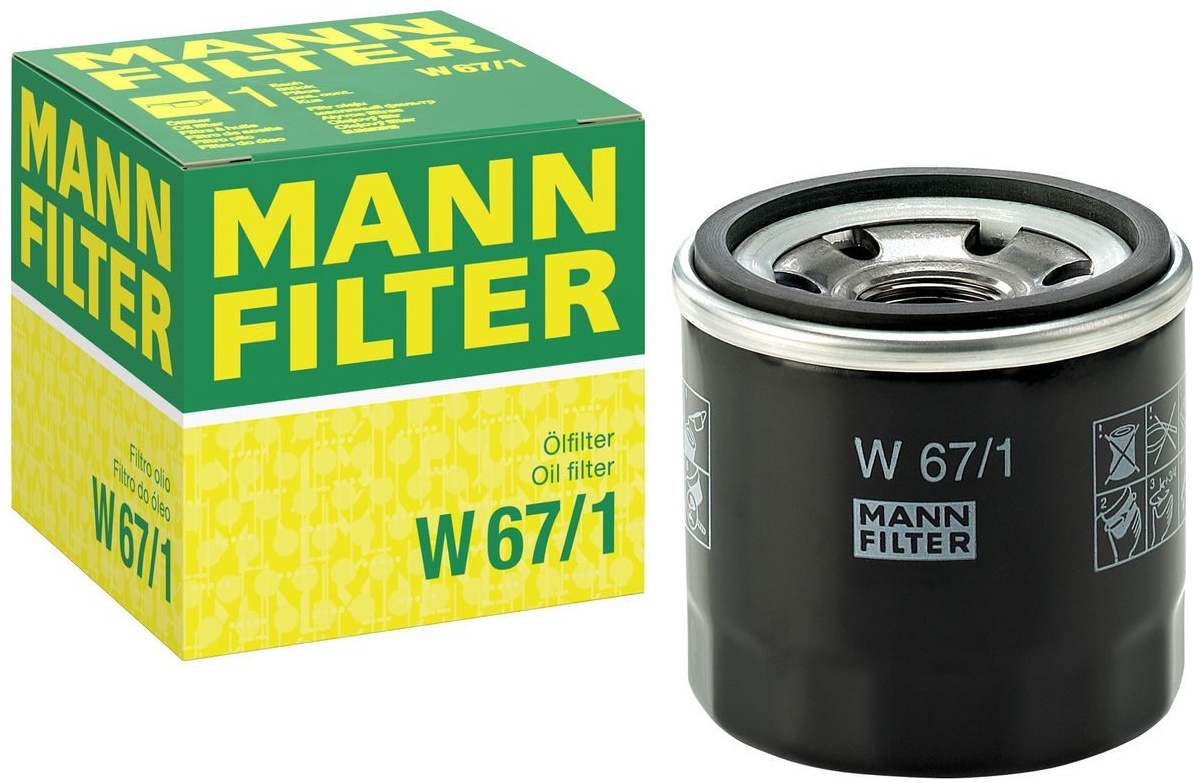 MANN-FILTER масляный фильтр W67/1