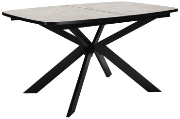 Обеденный стол ДИК DikLine B140, 140х90x76 см, ЛДСП, черный, серый