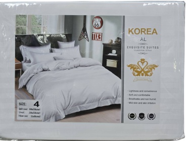Комплект Korea KOREA евростандарт страйп-сатин, 2 наволочки: 50x70 см