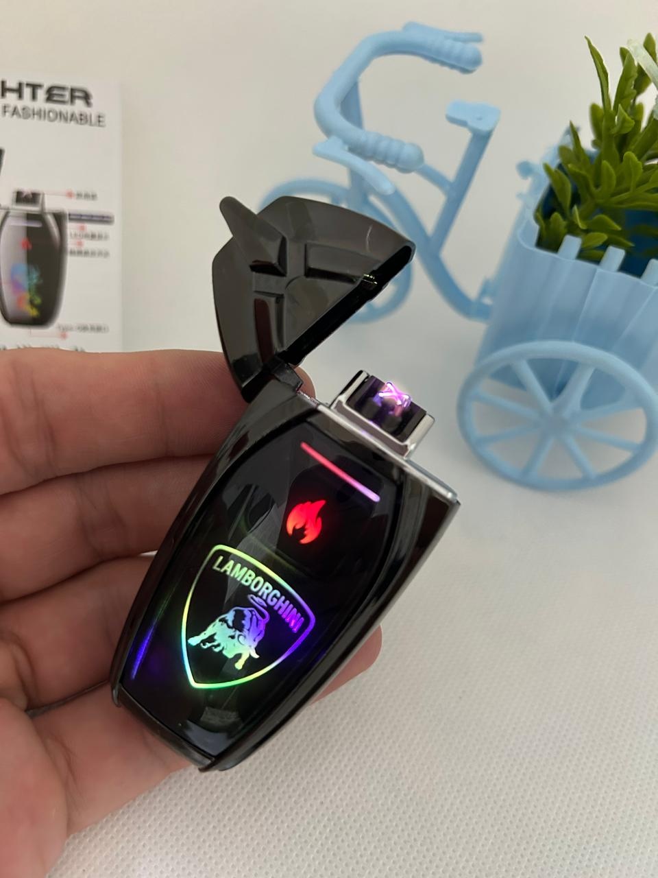 Электронная зажигалка Lambo, ABS пластик, металлический сплав