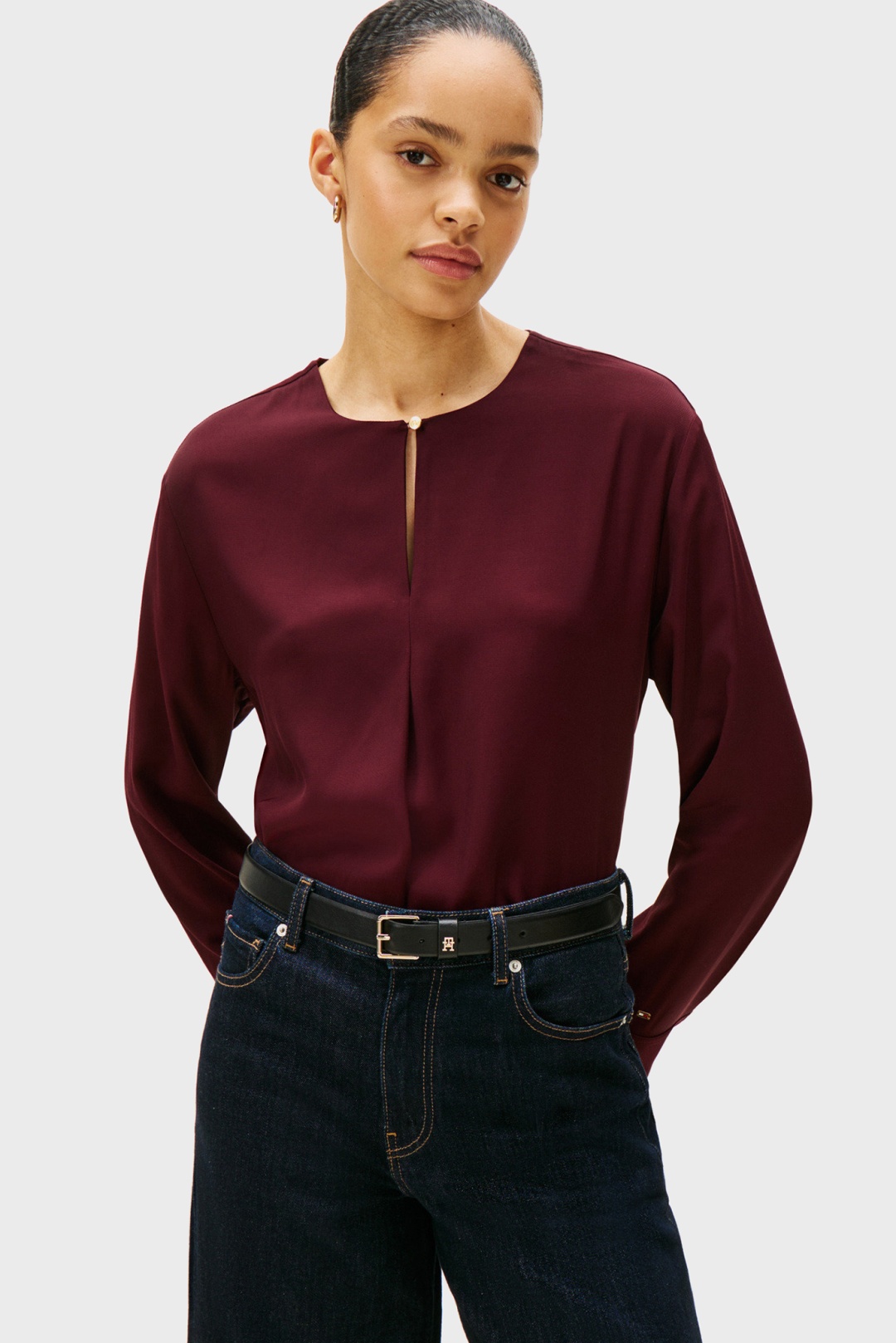 Блузка Tommy Hilfiger бордовый