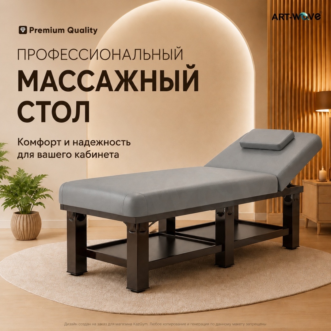ART-Wave стол до 500 кг серый 80х190 см