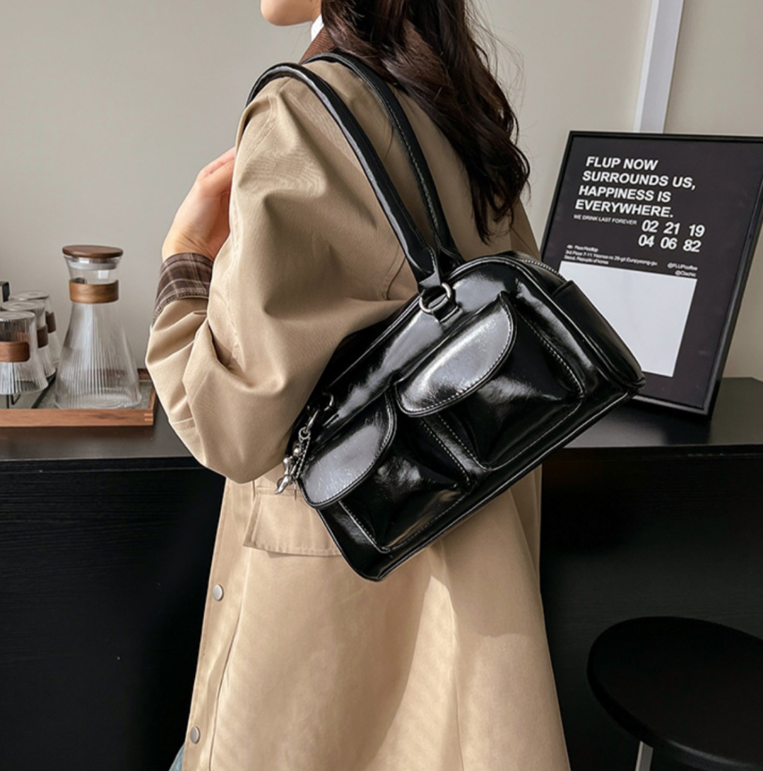 Сумка багет Accessories искусственная кожа черный
