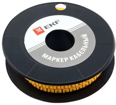 EKF маркировка кабельная желтый-черный, plc-KM-2.5-2 1000 шт