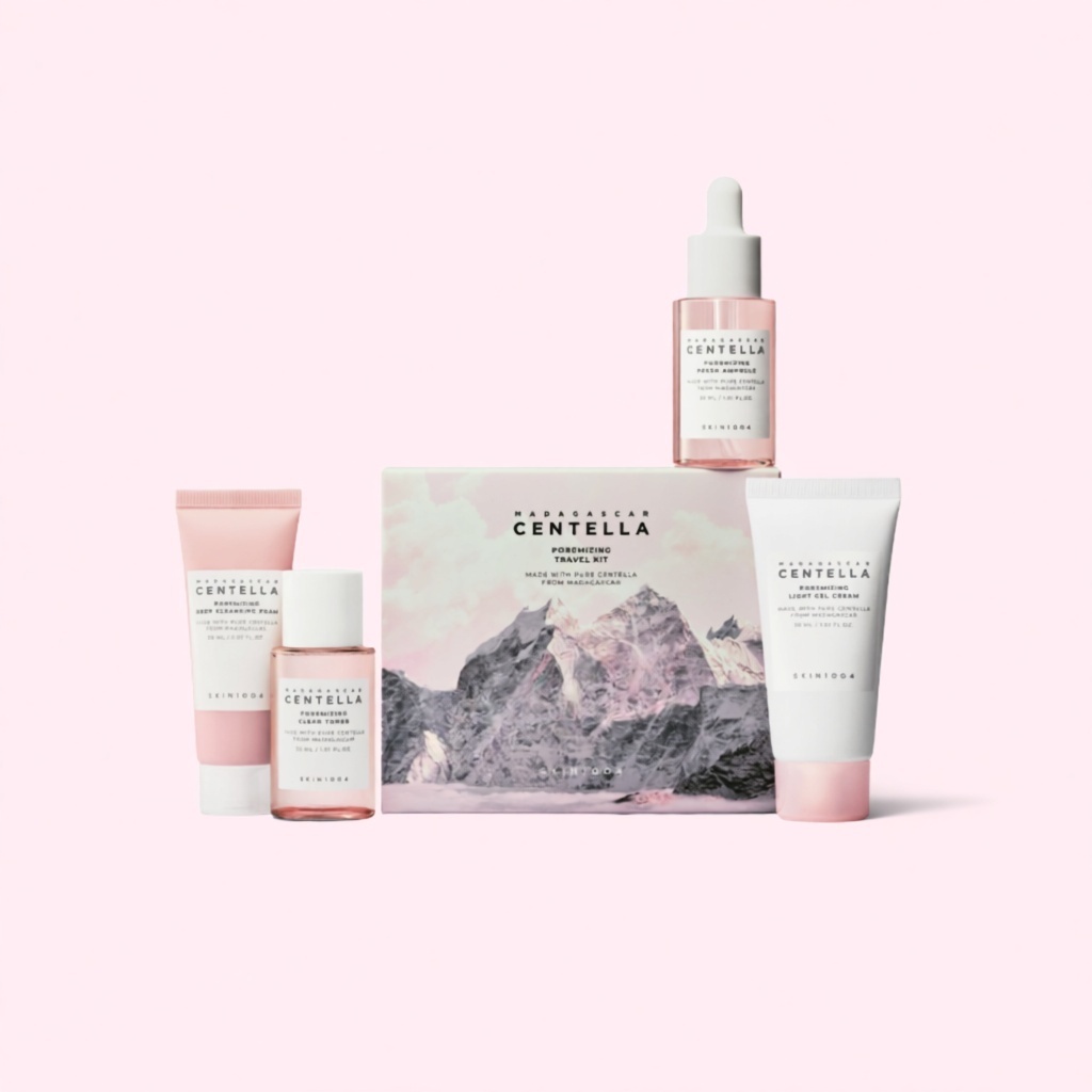 Skin1004 Skin1004 Madagascar Poremizing Travel Kit Поросужающий Набор Миниатюр для Лица набор по уходу за лицом унисекс, фото 2