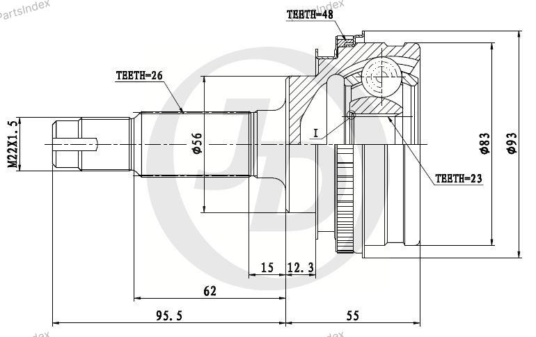 JD ШРУС JCT0047A
