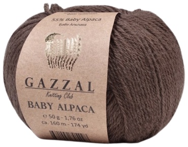 Моток GAZZAL Baby Alpaca 46002 - Коричневый 160 м 50 г