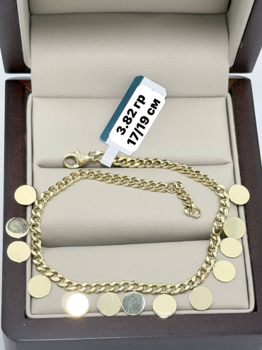 Sandu gold 65058741 длина 17 см, вес 3.82 г золото, плетение бисмарк