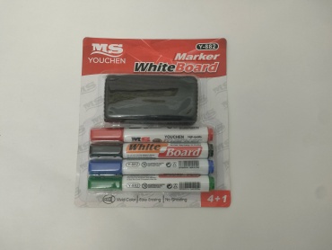 Маркер FENLOT White Board marker, 4 шт, 3 мм, Черный, красный, синий, зелёный
