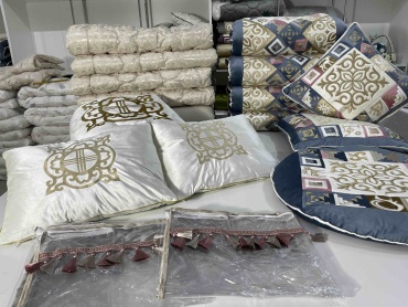 Samruk körpe комплект корпе с подушками 230x80 см, вата, голубой