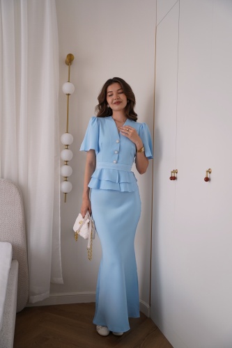Костюм вечерний CHIC голубой