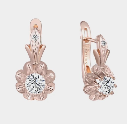 Серьги iStyle бижутерный сплав, цирконий