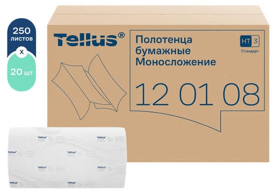Бумажные полотенца Tellus 120108 20 шт