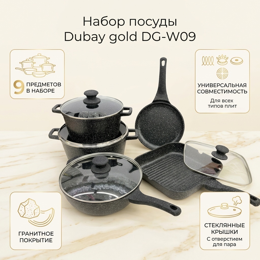 Смешанный набор Dubay gold 9 в 1
