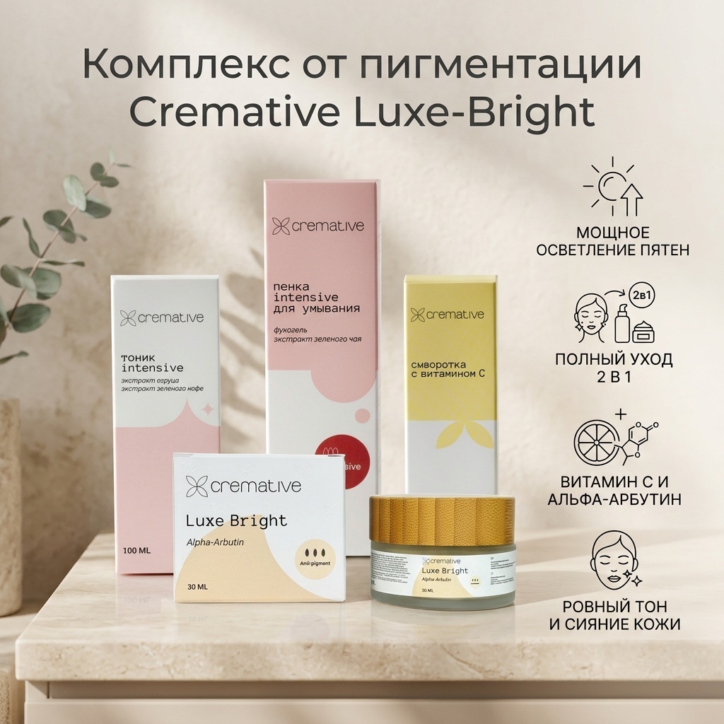 Cremative Комплекс от пигментных пятен набор по уходу за лицом для женщин
