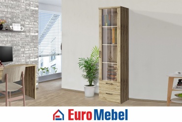 Шкаф для документов Euromebel Дорсет 00061338, 55.2х41х210.4 см