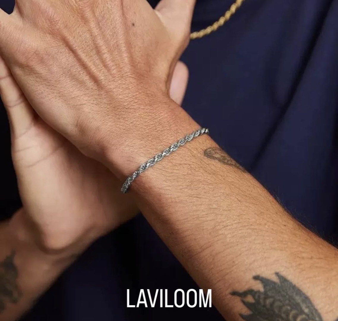 LAVILOOM Rope длина 21 см, вес 5 г серебро, плетение веревка