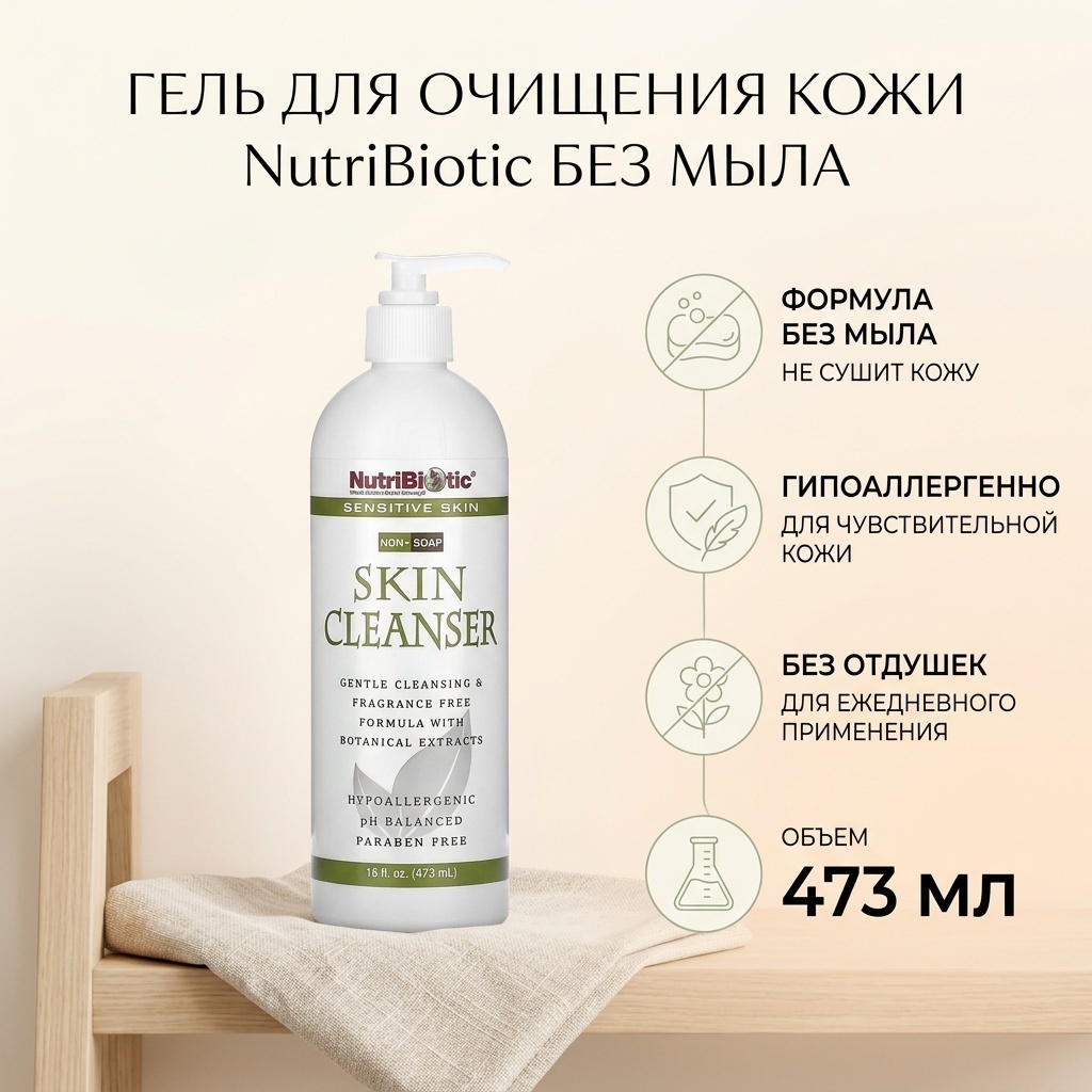 NutriBiotic Non-Soap гель 473 мл