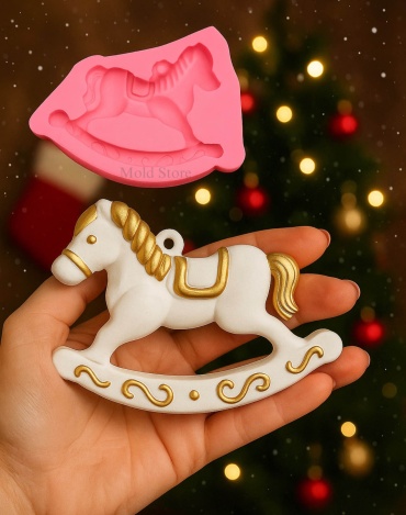 Молд Лошадка Новогодняя игрушка