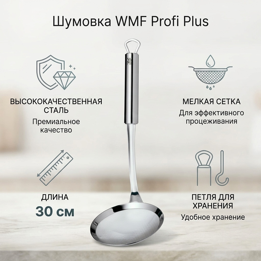 Шумовка WMF нержавеющая сталь, 1 шт