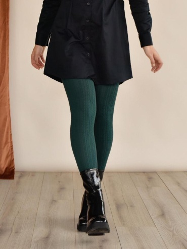 Колготки MinMin velour темно-зеленый