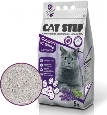 CAT STEP CAT STEP Compact White Lavеnder комкующийся 5 л