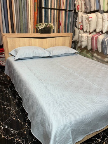Покрывало с наволочками Nanara Life 230х250 см, тенсель, светло - серый