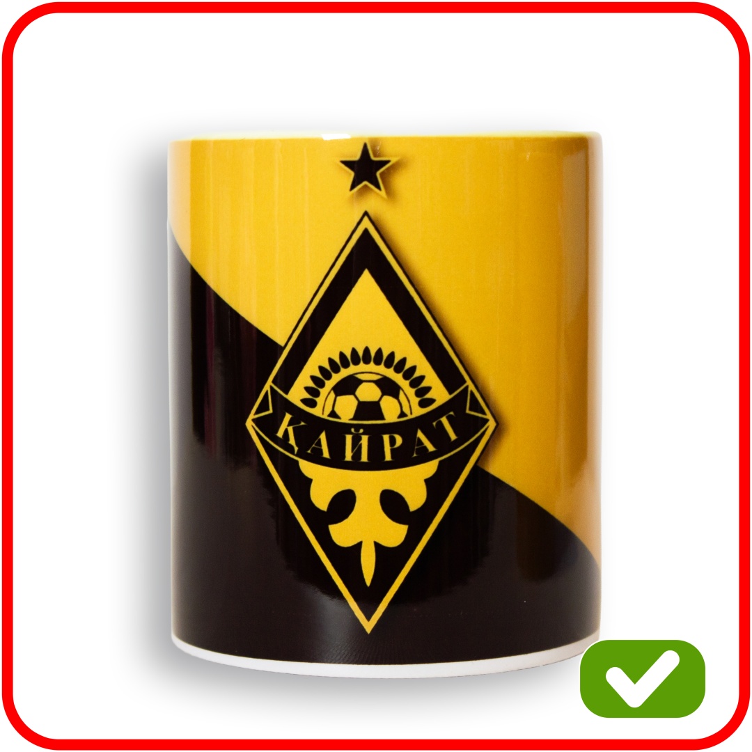 Кружка ФК КАЙРАТ FC KAIRAT, 250 мл, керамика, 1 шт.