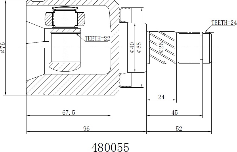INKO шрус 480055