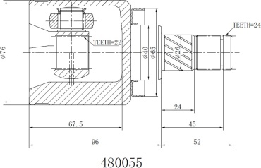 INKO шрус 480055