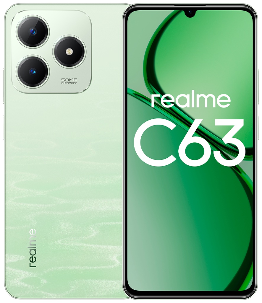 Смартфон Realme C63 8 ГБ/256 ГБ зеленый