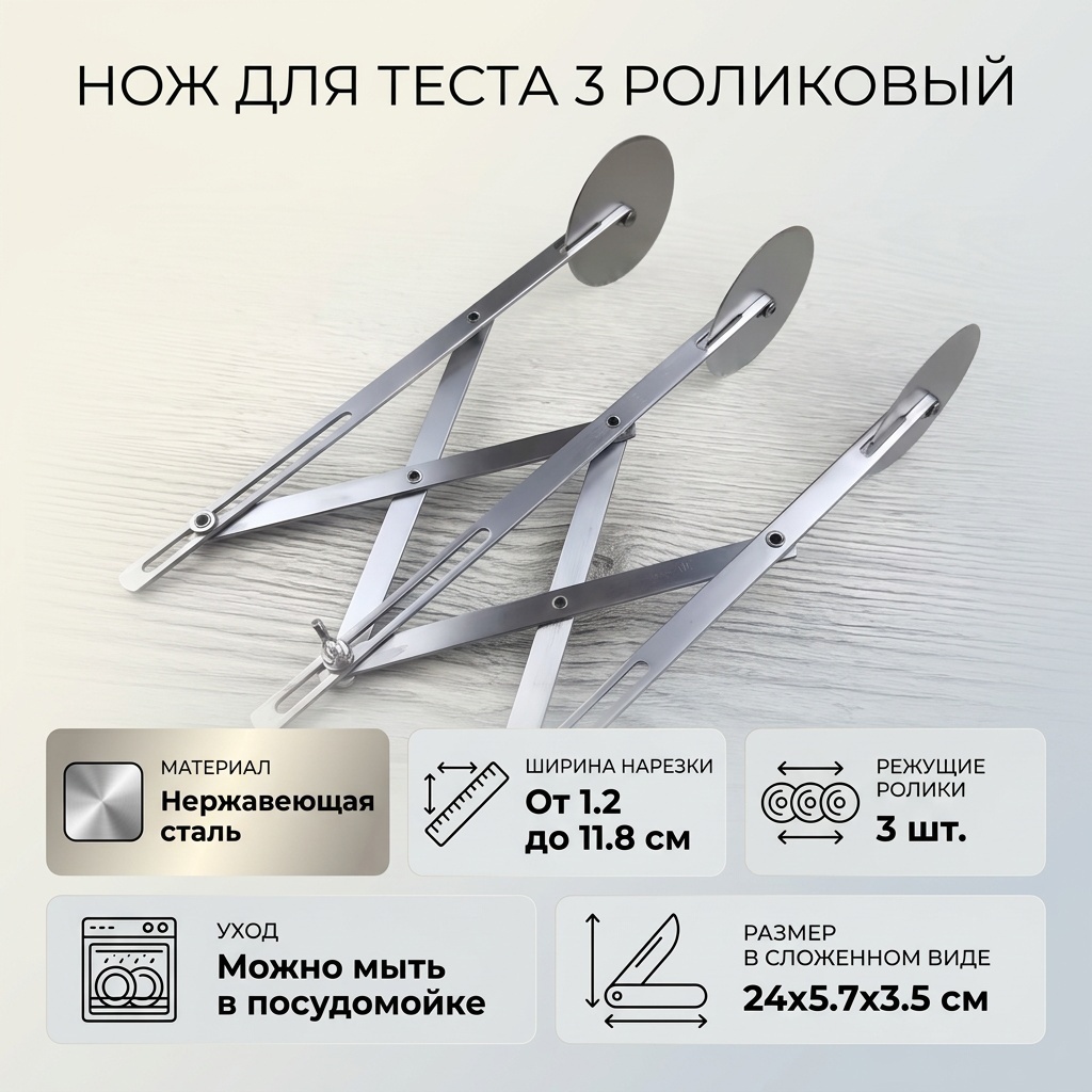 Нож для теста , лезвие: нержавеющая сталь 1 шт