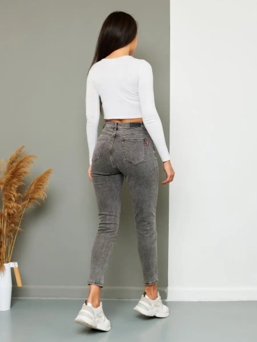 Джинсы джинсы-мом Foxjeans серый