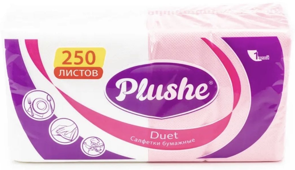 Бумажные салфетки Plushe Бумажные салфетки 250 шт