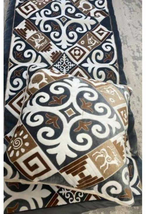 Комплект корпе с подушками 220x80 см, вата, серый