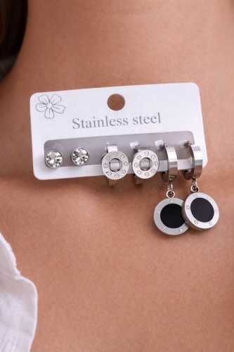Серьги Stainless Steel бижутерный сплав, пластик, акрил