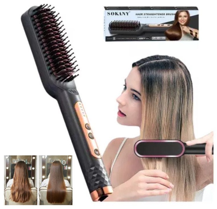 SOKANY Расческа-выпрямитель для волос Sokany SK-15008 с функцией расчески, 220 Вт расческа-выпрямитель